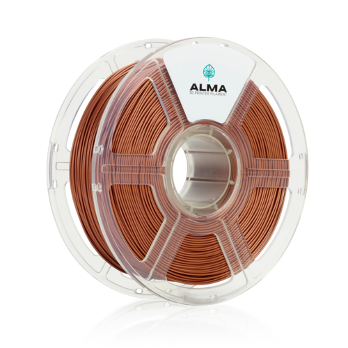 פילמנט איכותי מסוג +PLA מבית ALMA צבע חום