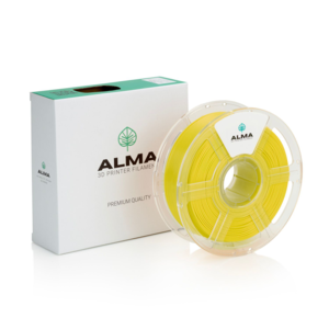 פילמנט איכותי מסוג +PLA מבית ALMA צבע צהוב זרחני