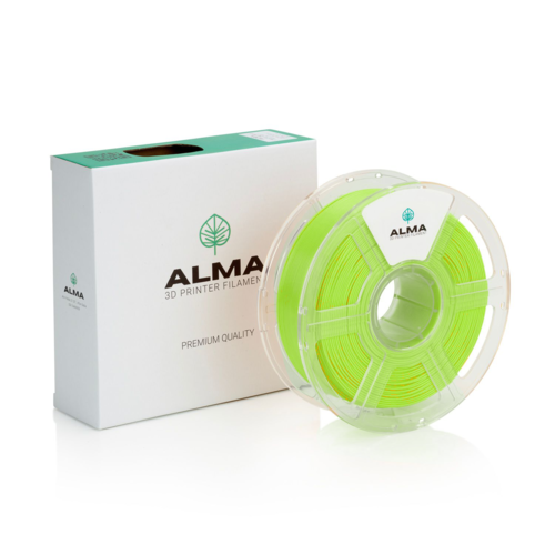 פילמנט איכותי מסוג +PLA מבית ALMA צבע ירוק בהיר