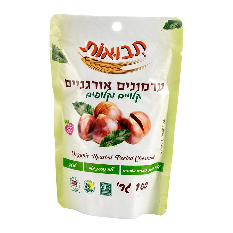 ערמונים אורגניים קלויים וקלופים 100 גרם