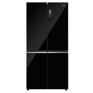 מקרר ומקפיא 4 דלתות Haier HRF5800FB זכוכית שחורה אינוורטר כולל פיקוד שבת מובנה נפח 507 ליטר רוחב: 83 ס"מ