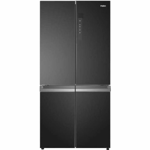מקרר 4 דלתות Haier Open Space Inverter HRF7100FB- זכוכית שחורה כולל פיקוד שבת מובנה נפח 640 ליטר  רוחב:91 ס