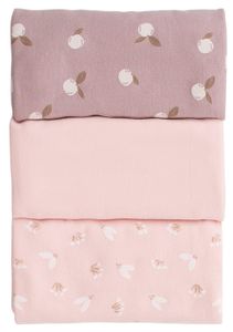 שלישיית חיתולי טריקו מעוצבים 100% כותנה - אפרסק סגלגל