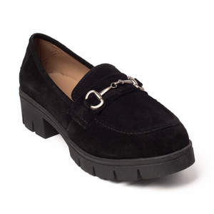 נעלי מוקסין מעור לנשים בצבע שחור | 36-41 | BIANKA BLACK 320