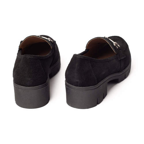 נעלי מוקסין מעור לנשים בצבע שחור | 36-41 | BIANKA BLACK 320