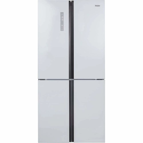 מקרר 4 דלתות Haier  מנוע אינברטר HRF6200FWM זכוכית לבן  632 ליטר נפח אישור משמרת שבת אוטומטי רוחב: 91 ס