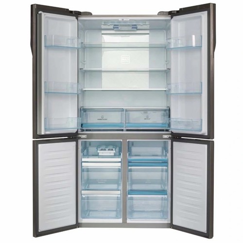 מקרר 4 דלתות Haier  מנוע אינברטר HRF6200FWM זכוכית לבן  632 ליטר נפח אישור משמרת שבת אוטומטי רוחב: 91 ס