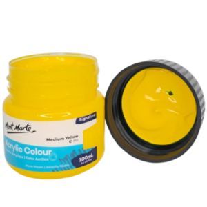 צבע אקרילי איכותי 100 מל 004 Mont Marte -Medium Yellow