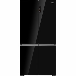 מקרר 4 דלתות Haier HRF825FB מנוע אינברטר 681 ליטר זכוכית שחור כולל משמרת שבת רוחב: 90.8 ס"מ.