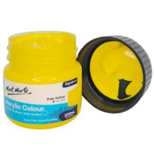 צבע אקרילי איכותי 100 מל 003 Mont Marte -Pale Yellow