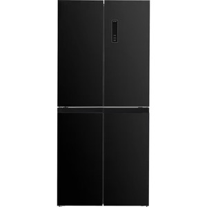 מקרר 4 דלתות מקפיא תחתון 421 ליטר נטו Neon NE-NF4500GLBK- גימור זכוכית שחורה רוחב: 79 ס"מ