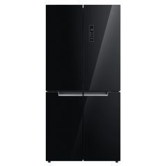 מקרר 4 דלתות זכוכית שחור NEON NF5000GLBK נפח 522 ליטר כולל פיקוד שבת מובנה רוחב: 79 ס
