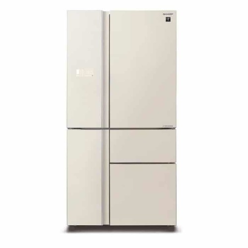 מקרר 5 דלתות 668 ליטר חברת SHARP דגם SJ9734BG - זכוכית בז' מהדרין אישור צומת מצב שבת רוחב: 90.8 ס