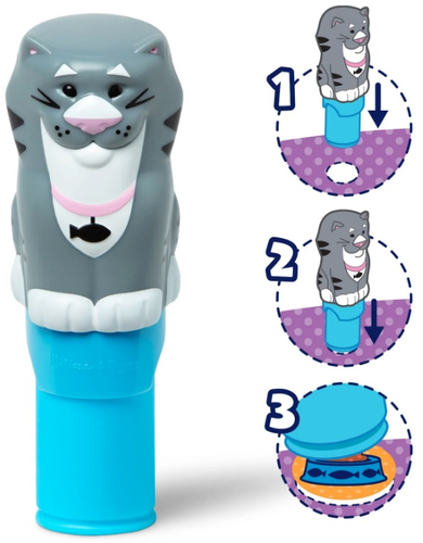 Sticker WOW! חוברת מדבקות 24 דפים עם מכשיר הדבקה אוטומטי ו 300 מדבקות - חד קרן סגול
