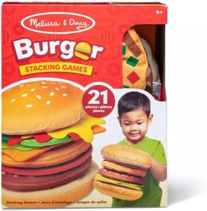 משחק הרכבת המבורגרים מבד 21 חלקים