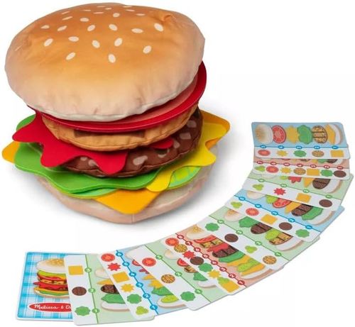 משחק הרכבת המבורגרים מבד 21 חלקים