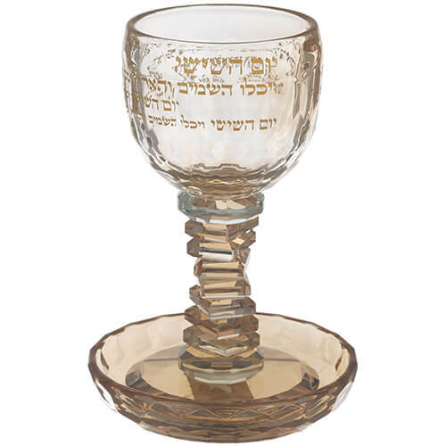כוס קידוש קריסטל מוזהב