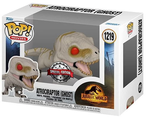 בובת פאנקו פופ סרטים: Jurassic World: Dominion – Atrociraptor (Ghost) - פארק היורה אטרוסירפטור