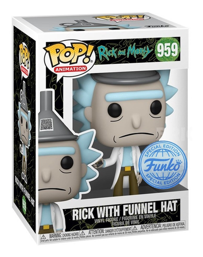 בובת פאנקו פופ אנימציה: Animation: Rick & Morty – Rick w/ Funnel Hat ריק ומורטי - ריק עם כובע משפך