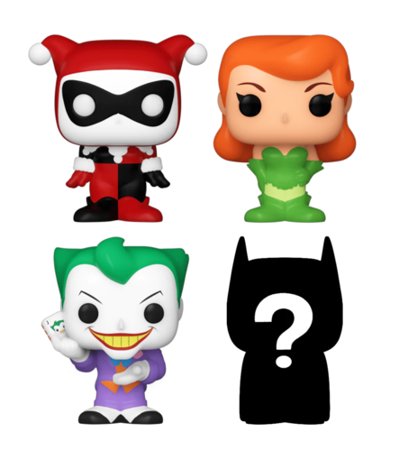 ביטי פופ! - מארז 3 דמויות + דמות בהפתעה Bitty POP! DC Comics Harley Quinn - הארלי קווין