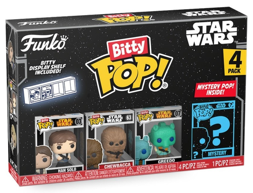 ביטי פופ! - מארז 3 דמויות + דמות בהפתעה Bitty POP! Star Wars Han Solo - מלחמת הכוכבים האן סולו