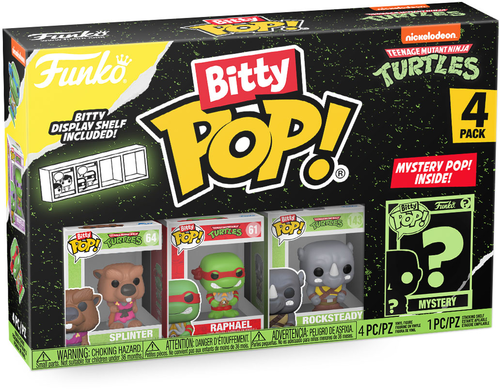 ביטי פופ! - מארז 3 דמויות + דמות בהפתעה Bitty Pop! Teenage Mutant Ninja Turtles SPLINTER - צבי הנינג'ה: ספלינטר