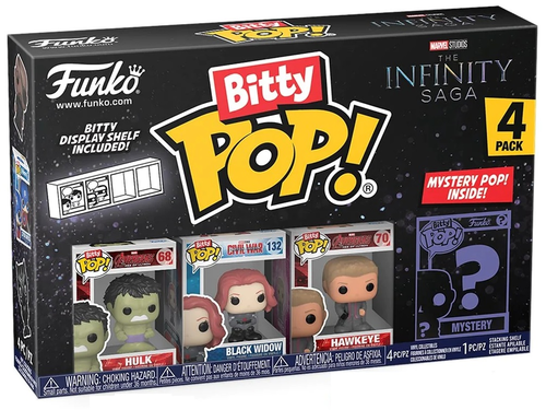 ביטי פופ! - מארז 3 דמויות + דמות בהפתעה Bitty POP Marvel: The Infinity Saga - Hulk - סאגת האינסוף: האלק