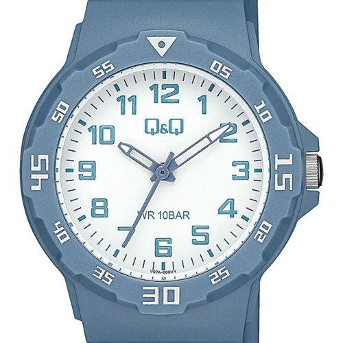 Q&Q V07A-008VY שעון ילדים ללימוד קריאת שעון