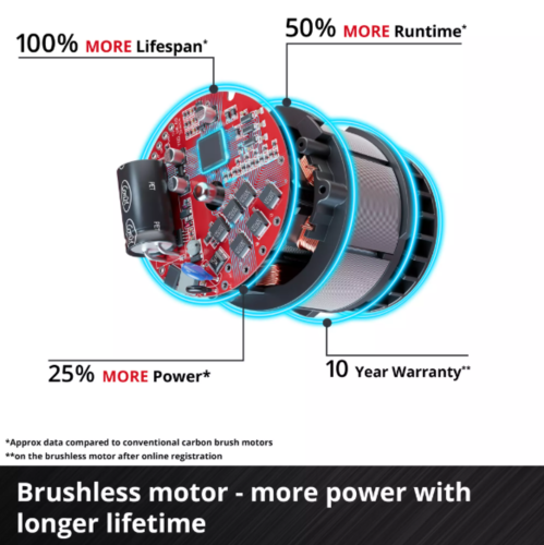 פטישון נטען 18V ברשלס 2.6J - SDS - 26mm - מצבים 4 מקצועי + מזוודה קשיחה  (גוף בלבד ללא סוללה ומטען)