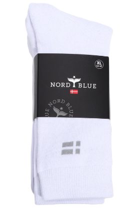 שני זוגות גרבי 2PP PRO FULL TERRY ארוכות – NORD BLUE לבן / אפור - אנטי בקטריאלי 
