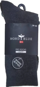 גרביים ארוכים LONG SOCKS 3PP – סט 3 זוגות איכותיים - שחור / אפור - מידה 42-47