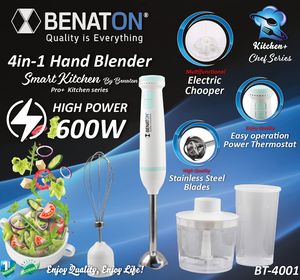 600W BT-4001 סט בלנדר מוט עוצמתי +Smart Kitchen