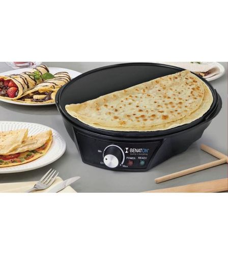 מכשיר להכנת פנקייקים + קרפים 2 ב-1 מולטיפונקציונלי – משטח נתיק קל לניקוי BT-1002