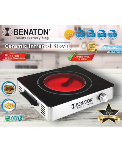 פלטה חשמלית קרמית BENATON BT-1021