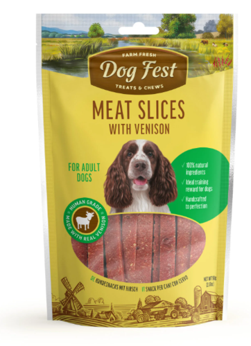 Dog Fest - חטיף רצועות בשר צבי לכלבים 90 גרם מבצע 10 ב-130 ש
