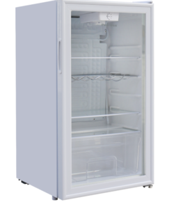 מקרר ויטרינה 90 ליטר LC-92 BLK מסגרת לבנה Peerless