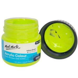צבע אקריליק איכותי 100 מל 046 Mont Marte -Yellow Green
