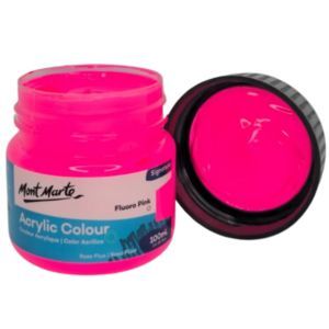 צבע אקריליק פלורוסנט איכותי 100 מל 1111 Mont Marte -Fluoro Pink