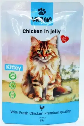פאוץ' אורבן בשר עוף לגורי חתולים 85 גרם