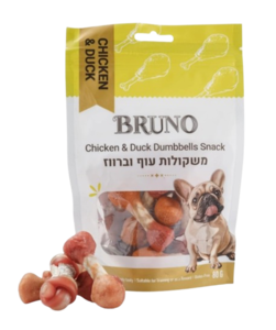 ברונו חטיף משקולות עוף וברווז 80 גר