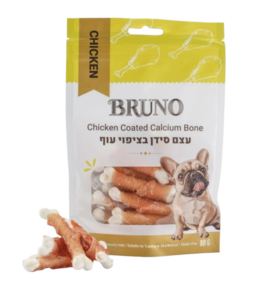 ברונו חטיף עצם סידן בציפוי עוף 80 גר