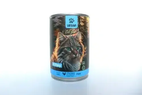 שימורי פטה אורבן בשר עוף לגורי חתולים 400 גרם