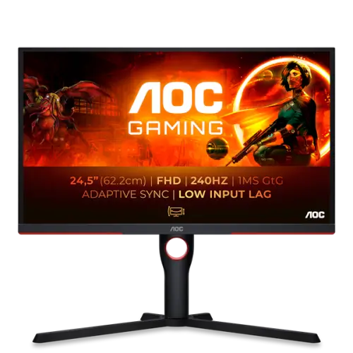 מסך מחשב גיימינג 24.5 אינץ AOC  240Hz