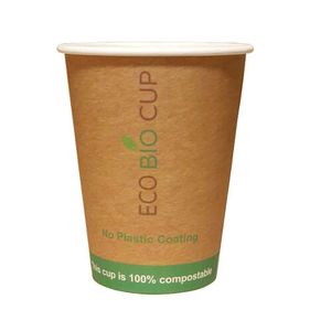 כוס מתכלה לשתיה חמה 240 מ"ל (oz8)*    NEW חום