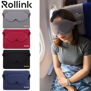 כרית לנסיעות וטיסות משולבת עם כיסוי לעיניים Rollink