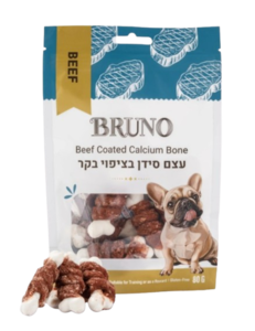 ברונו חטיף עצם סידן בציפוי בקר 80 גר