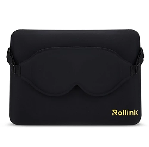 כרית לנסיעות וטיסות משולבת עם כיסוי לעיניים Rollink
