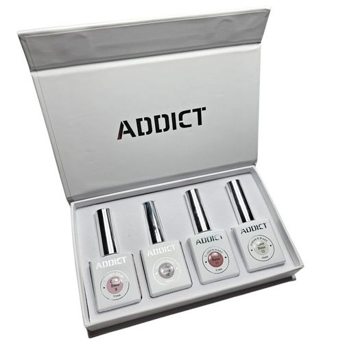 מארז 4 יח' – ראבר בייס בצבעים | דגם: #12-#9 | אדיקט ADDICT