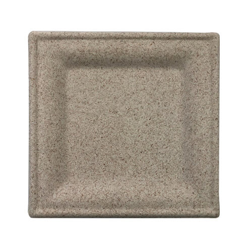 קנה סוכר ונבט חיטה - צלחת ריבוע 16סמ (6')