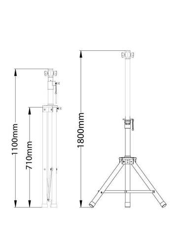סטנד מתכוונן לתנור חימום 1.8 מטר Tripod